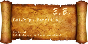 Belágh Bertilla névjegykártya